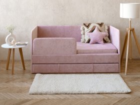 Диван-кровать Happy (розовый) в Вилюйске - vilyujsk.mebel-nsk.ru | фото