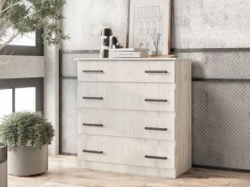 Комод Стандарт-6 NEW (дуб крафт белый) в Вилюйске - vilyujsk.mebel-nsk.ru | фото
