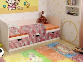 Кровать детская с ящиками 1,86 Минима Hello Kitty в Вилюйске - vilyujsk.mebel-nsk.ru | фото