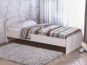 Кровать односпальная 80 с низкой спинкой (ясень шимо светлый) в Вилюйске - vilyujsk.mebel-nsk.ru | фото