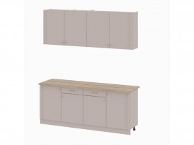 Кухонный гарнитур 2,0м Одетта (меланж/дуб сонома) в Вилюйске - vilyujsk.mebel-nsk.ru | фото
