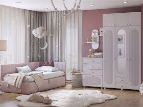 Модульная детская Милана (белое дерево/сакура) в Вилюйске - vilyujsk.mebel-nsk.ru | фото