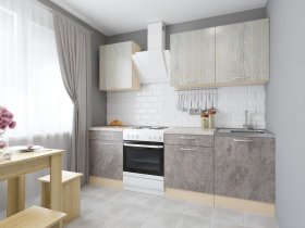 Модульная кухня Йота (пикард/цемент) в Вилюйске - vilyujsk.mebel-nsk.ru | фото