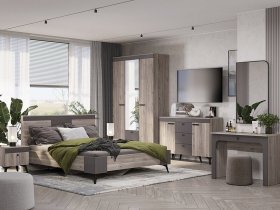 Модульная спальня Кассандра (дуб смоки/MF14) в Вилюйске - vilyujsk.mebel-nsk.ru | фото
