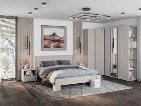 Модульная спальня Люмо (кашемир) в Вилюйске - vilyujsk.mebel-nsk.ru | фото