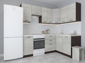 Модульная угловая кухня 1,4м*2,1м Лада (пикард) в Вилюйске - vilyujsk.mebel-nsk.ru | фото