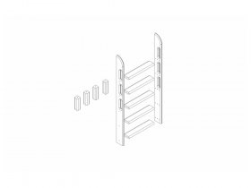 Пакет №10 Прямая лестница и опоры для двухъярусной кровати Соня в Вилюйске - vilyujsk.mebel-nsk.ru | фото