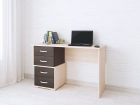 Стол письменный Сити-2 (венге/дуб молочный) в Вилюйске - vilyujsk.mebel-nsk.ru | фото
