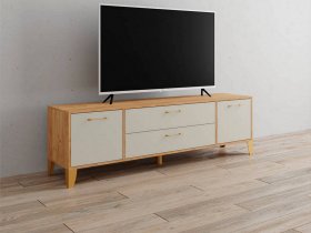 Тумба под ТВ Парус-13 (дуб крафт золотой/кашемир) в Вилюйске - vilyujsk.mebel-nsk.ru | фото
