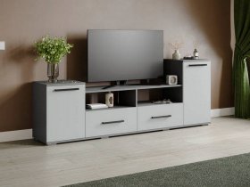Тумба под ТВ Парус-2 (графит серый/серый камень) в Вилюйске - vilyujsk.mebel-nsk.ru | фото